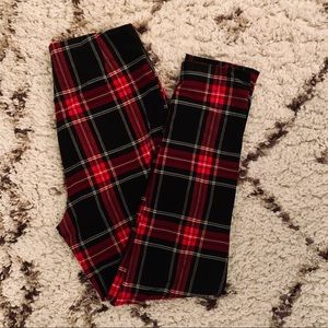 Plaid crop pants
